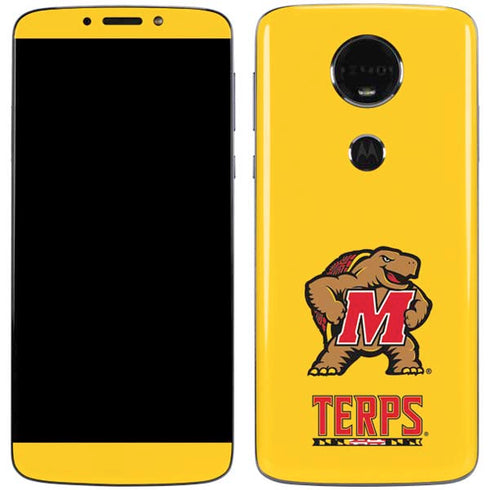 University of Maryland Terps Yellow Moto E5 Plus Skin
