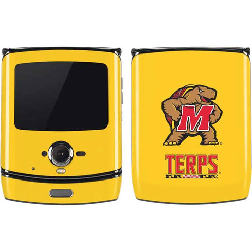 University of Maryland Terps Yellow Motorola RAZR Skin