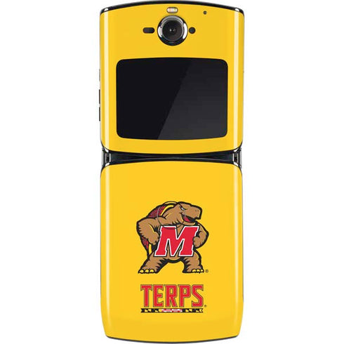 University of Maryland Terps Yellow Motorola RAZR Skin