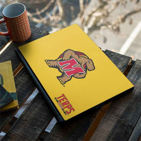 University of Maryland Terps Yellow MSI GS65 Stealth Laptop Skin