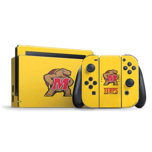 University of Maryland Terps Yellow Nintendo Switch Bundle Skin