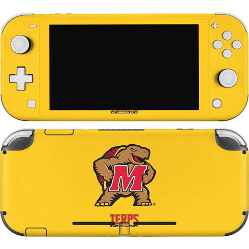 University of Maryland Terps Yellow Nintendo Switch Lite Skin