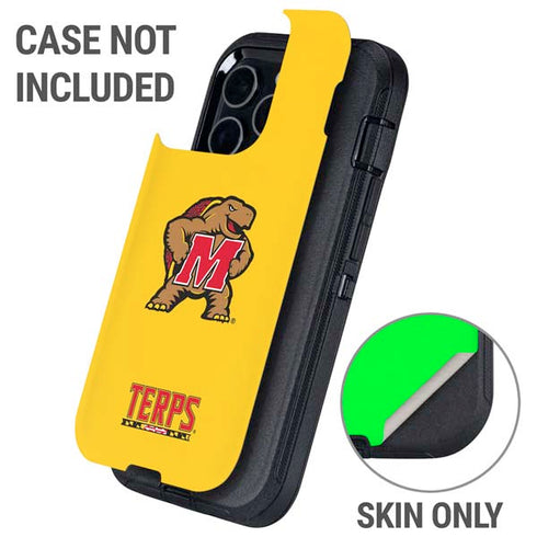 University of Maryland Terps Yellow Otterbox Defender iPhone Skin