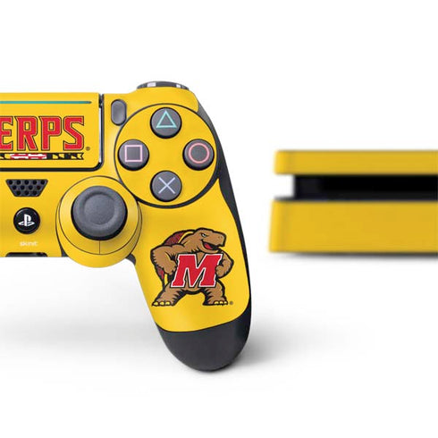 University of Maryland Terps Yellow PS4 Slim Bundle Skin