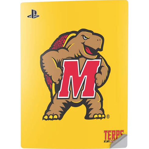 University of Maryland Terps Yellow PS5 Digital Edition Console Skin