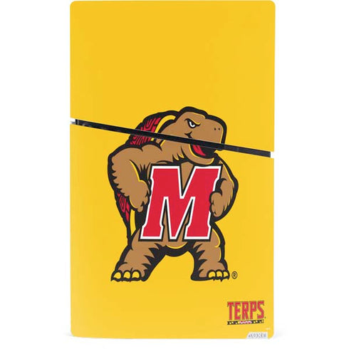 University of Maryland Terps Yellow PS5 Slim Digital Edition Bundle Skin