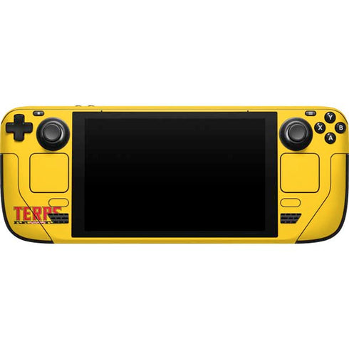 University of Maryland Terps Yellow Steam Deck Handheld Gaming Computer Skin