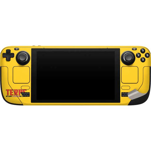 University of Maryland Terps Yellow Steam Deck Handheld Gaming Computer Skin