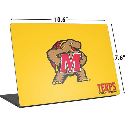 University of Maryland Terps Yellow Universal Laptop 13in (10.6 x 7.6in) Skin