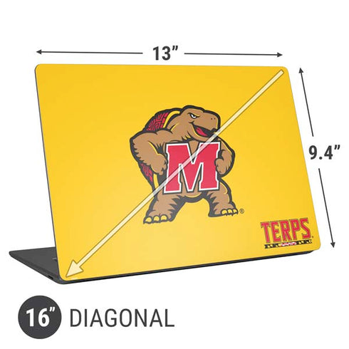 University of Maryland Terps Yellow Universal Laptop 16in (13 x 9.4in) Skin