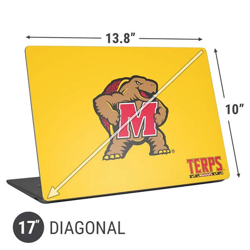 University of Maryland Terps Yellow Universal Laptop 17in (13.8 x 10in) Skin