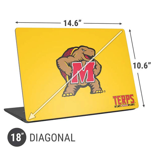University of Maryland Terps Yellow Universal Laptop 18in (14.6 x 10.6in) Skin