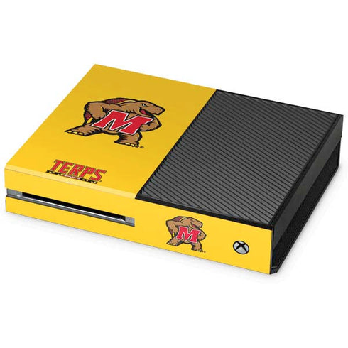 University of Maryland Terps Yellow Xbox One Console Skin