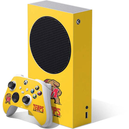 University of Maryland Terps Yellow Xbox Series S Bundle Skin