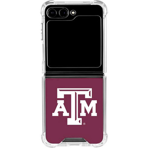 Texas A&M University TAM Galaxy Z Flip5 5G Clear Case