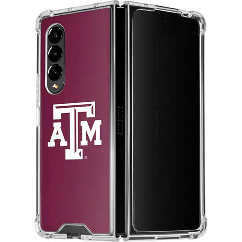 Texas A&M University TAM Galaxy Z Fold4 5G Clear Case