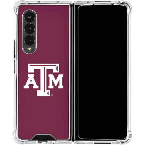 Texas A&M University TAM Galaxy Z Fold4 5G Clear Case