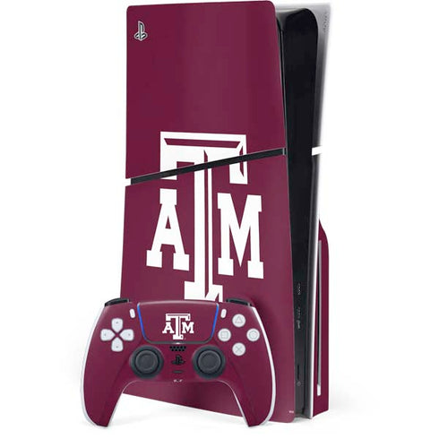 Texas A&M University TAM PS5 Slim Disk Bundle Skin