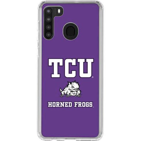 Texas Christian University Mascot Galaxy A21 Clear Case