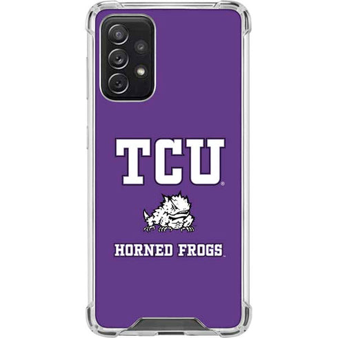 Texas Christian University Mascot Galaxy A72 5G Clear Case