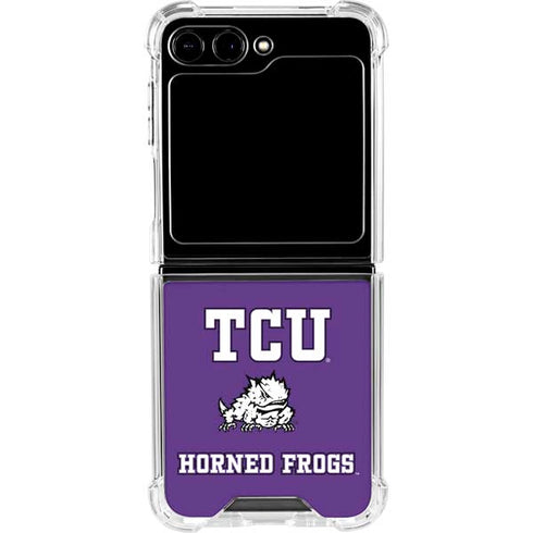 Texas Christian University Mascot Galaxy Z Flip5 5G Clear Case