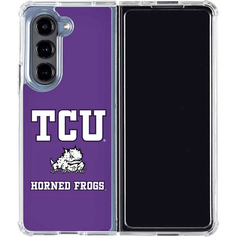 Texas Christian University Mascot Galaxy Z Fold5 5G Clear Case