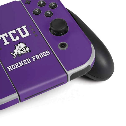 Texas Christian University Mascot Nintendo Switch OLED (2021) Skin