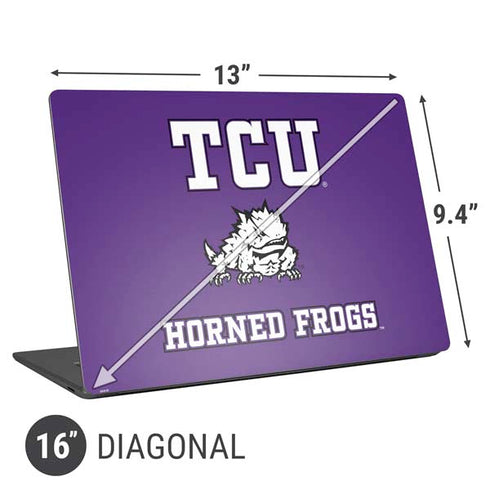Texas Christian University Mascot Universal Laptop 16in (13 x 9.4in) Skin