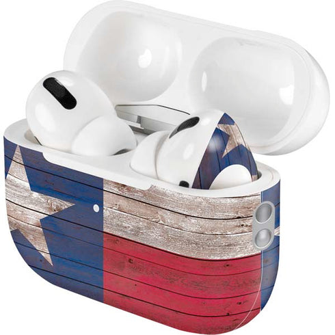 Texas Flag Dark Wood AirPods Pro 2nd Gen Skin