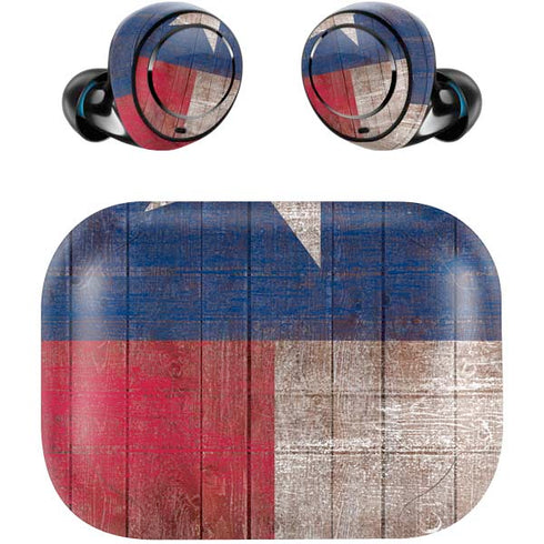Texas Flag Dark Wood Amazon Echo Buds Skin