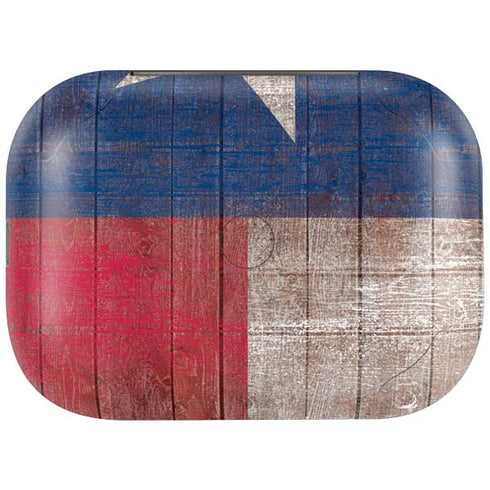 Texas Flag Dark Wood Amazon Echo Buds Skin
