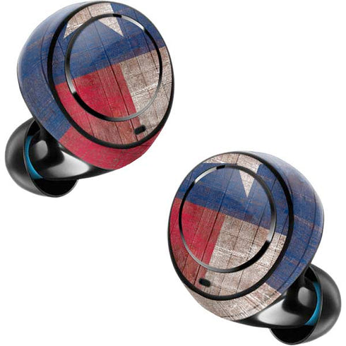 Texas Flag Dark Wood Amazon Echo Buds Skin