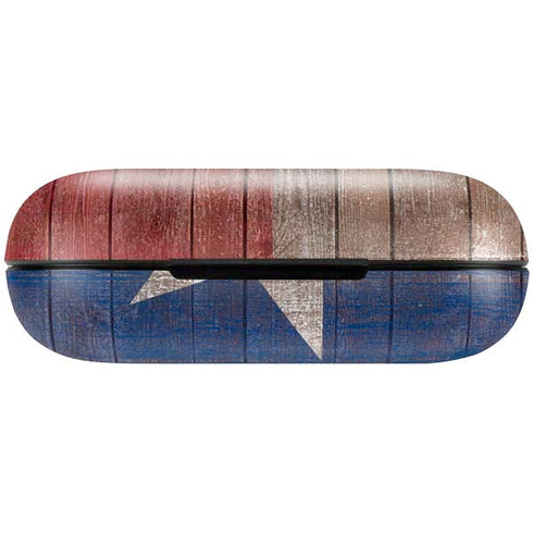 Texas Flag Dark Wood Amazon Echo Buds Skin