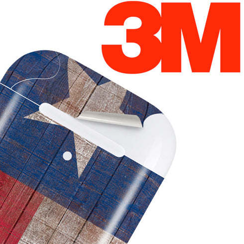 Texas Flag Dark Wood Apple AirPods 2 Skin