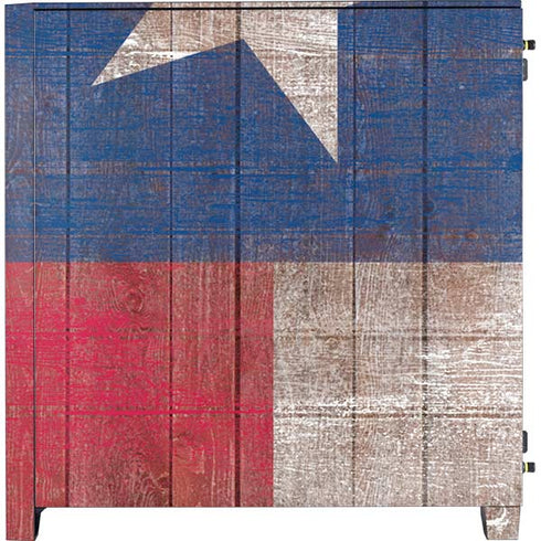 Texas Flag Dark Wood Corsair 4000D Tempered Glass Mid-Tower ATX Case Skin
