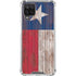 Texas Flag Dark Wood Galaxy A12 Clear Case