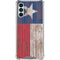 Texas Flag Dark Wood Galaxy A13 5G Clear Case