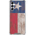 Texas Flag Dark Wood Galaxy A15 5G Clear Case
