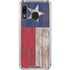 Texas Flag Dark Wood Galaxy A30 Clear Case