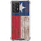 Texas Flag Dark Wood Galaxy A52 5G Clear Case