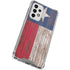 Texas Flag Dark Wood Galaxy A53 5G Clear Case