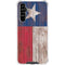 Texas Flag Dark Wood Galaxy A54 5G Clear Case