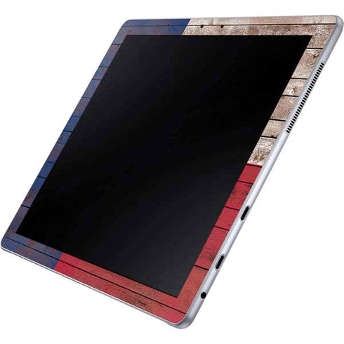 Texas Flag Dark Wood Galaxy Book 12in Skin