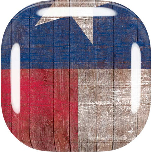 Texas Flag Dark Wood Galaxy Buds Live Skin