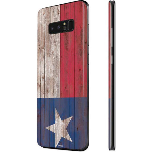 Texas Flag Dark Wood Galaxy Note 8 Skin