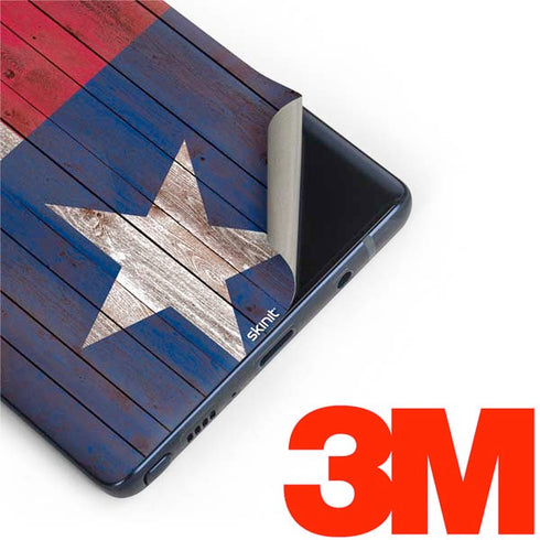 Texas Flag Dark Wood Galaxy Note 9 Skin
