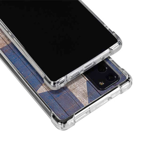 Texas Flag Dark Wood Galaxy Note20 5G Clear Case
