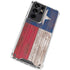 Texas Flag Dark Wood Galaxy S21 Ultra 5G Clear Case