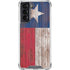 Texas Flag Dark Wood Galaxy S22 Clear Case