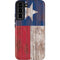 Texas Flag Dark Wood Galaxy S22 Plus Pro Case